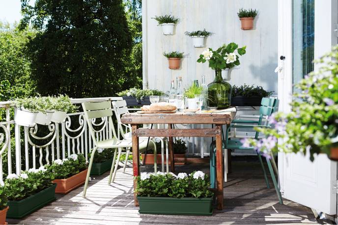 green basics trough 80cm leaf green